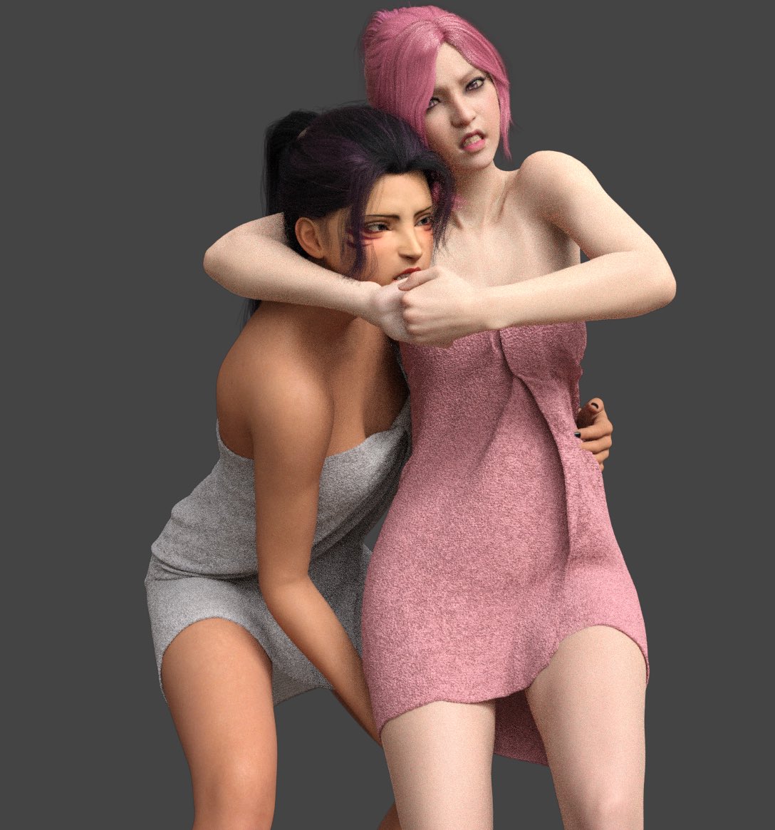 natoberrie's tweet photo. 🛁 Bathroom Brawl

Nixie and Hina are both running late for their respective errands and fight to see who gets to use the bathroom first.. turns out their constant fighting resulted in neither of them making it on time-

💜 Nixie/Hina’s Models &amp; Renders by: @ryonafan45 https://t.co/9eElUUNQG3