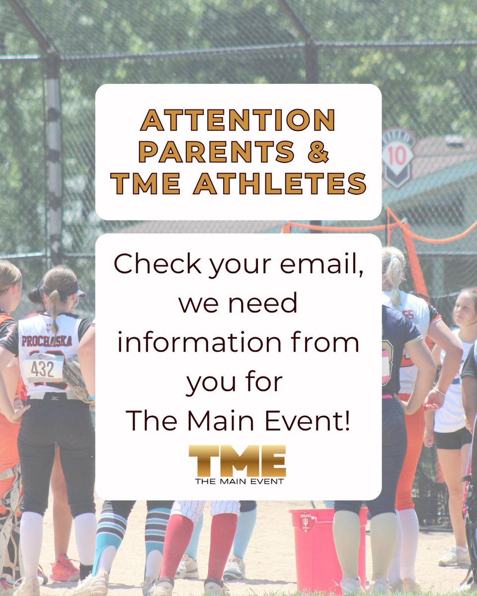 themaineventsb's tweet photo. ATTN parents and TME athletes!
Check your email, we need information from 🫵 

Registration is officially closed, we are so excited for this incredible event and all the talented athletes who are attending! https://t.co/5rrXDj9ngv