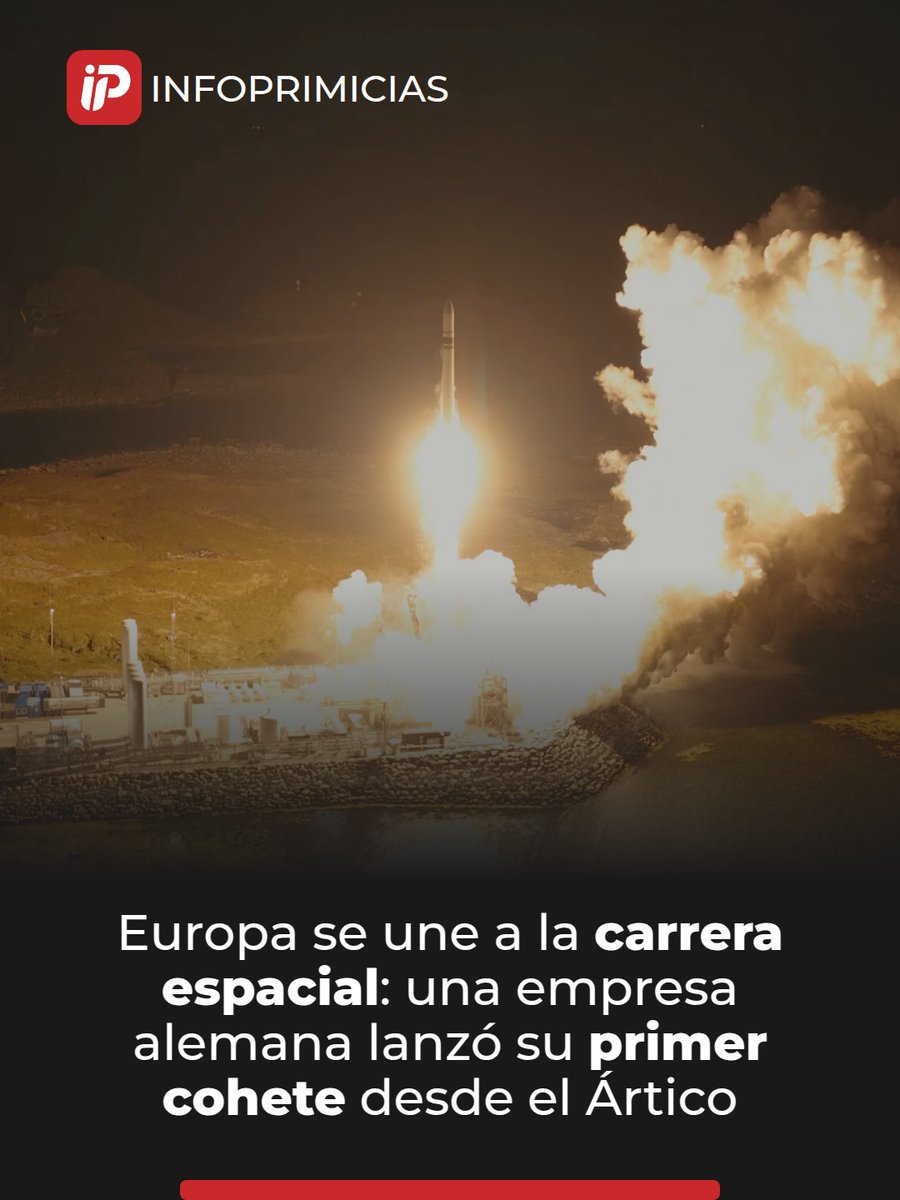 adan_daniel's tweet photo. Photo by Info Primicias on September 6, 2026. A German company launched its first rocket from the Arctic, marking Europe’s entry into the space race. https://t.co/Va6eUTKGYm