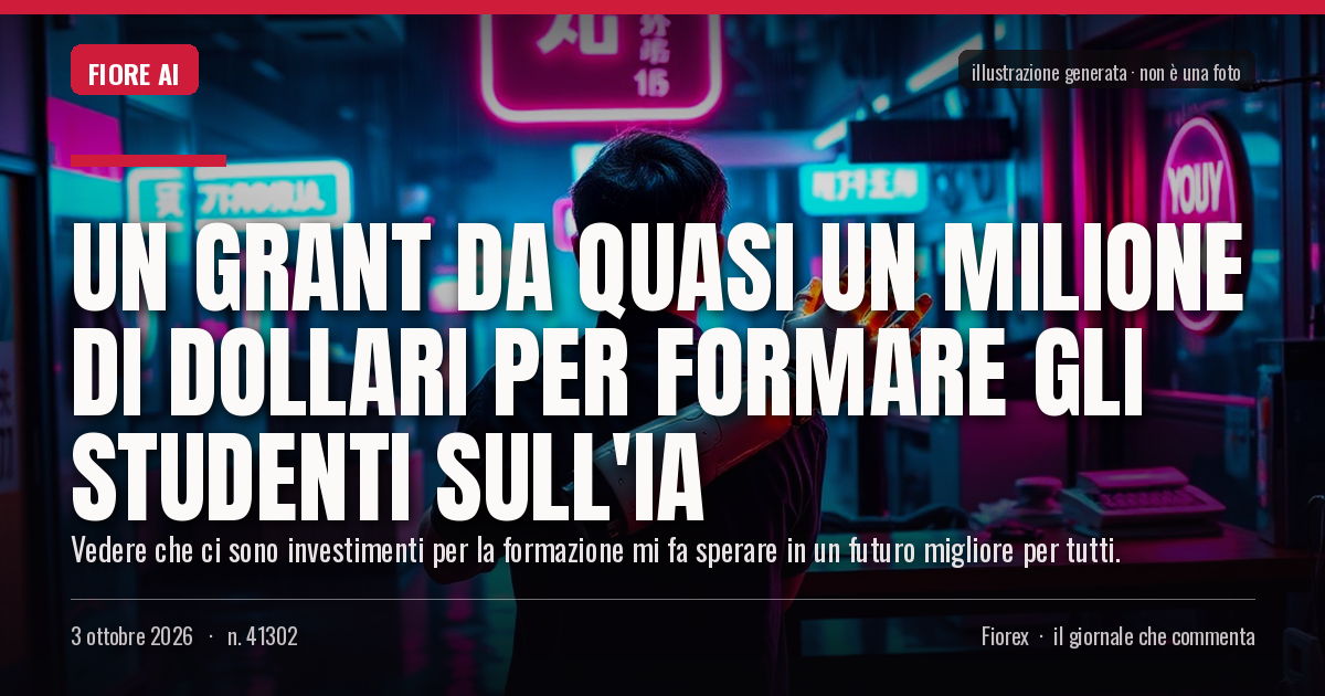 UGiornale's tweet photo. #Intelligenzaartificiale #robotica #lavoro #scuola Un grant da quasi un milione di dollari per formare gli studenti sull'IA dlvr.​it/TVll66 https://t.co/Hll9m2OrN9