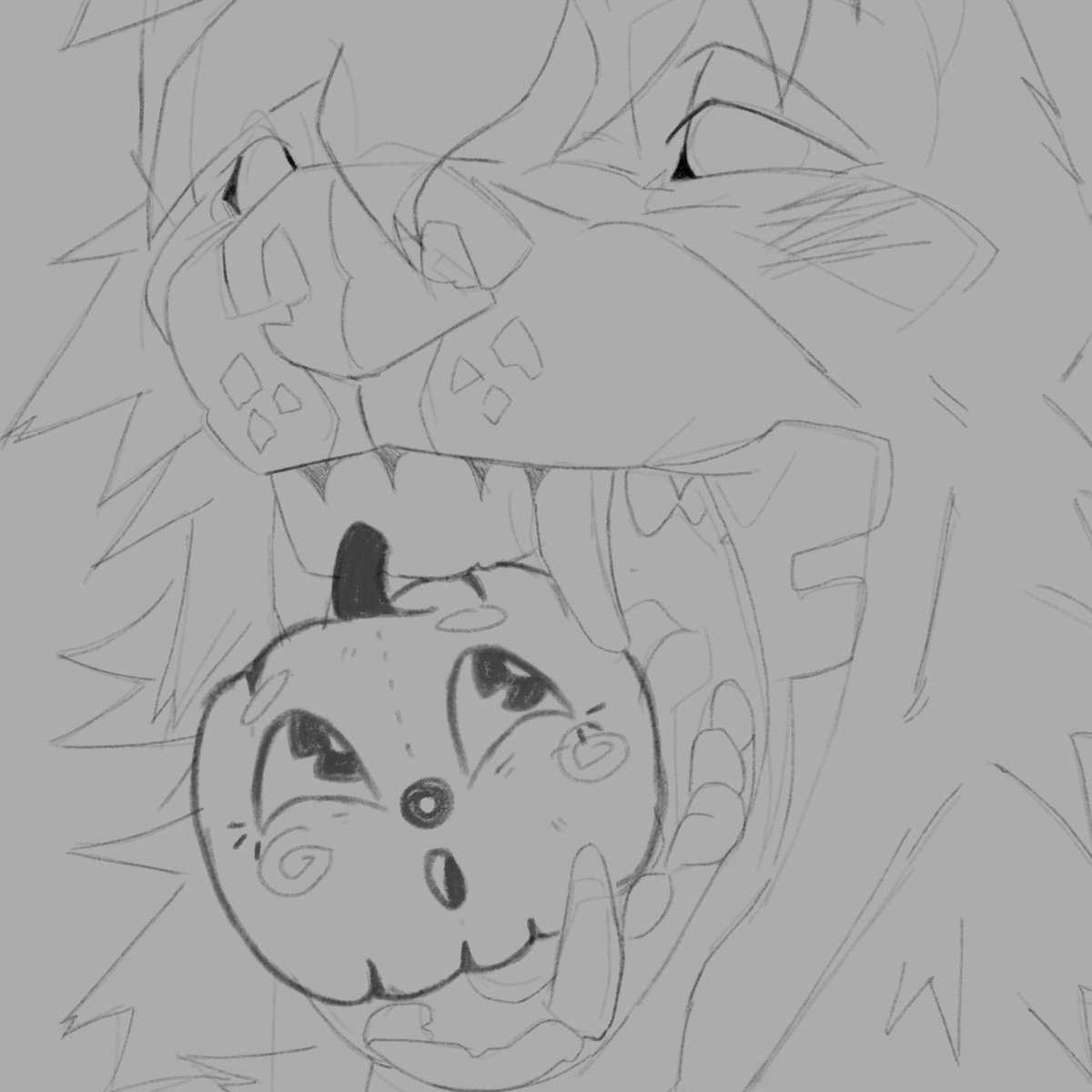 v4lman's tweet photo. Ych I’m working on🖤 spooky season is HERE!! 
#furry #fursona https://t.co/4nFe9Md2Iw