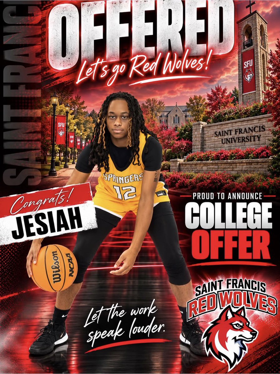 vahavocgirls's tweet photo. Congratulations to Highland Springs High c/o 2027 @Jesiahand28 on receiving a NCAA DIII opportunity from St. Francis University! Her stock is going up 📈! Get on her ASAP! #JesiahYoung #GoRedWolves #TheOnlyWayIsThrough @UARiseGirls @shellydenisej @CoachJay_Allin https://t.co/UijynljbT9