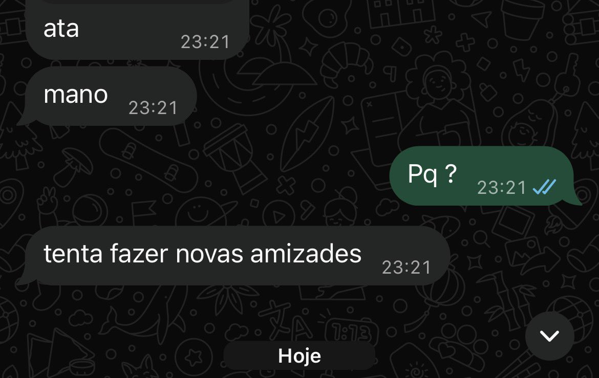 OGmendexs's tweet photo. Como vocês conseguem fazer tantos amigos ? Pergunta sincera https://t.co/FFqR7tVS9A