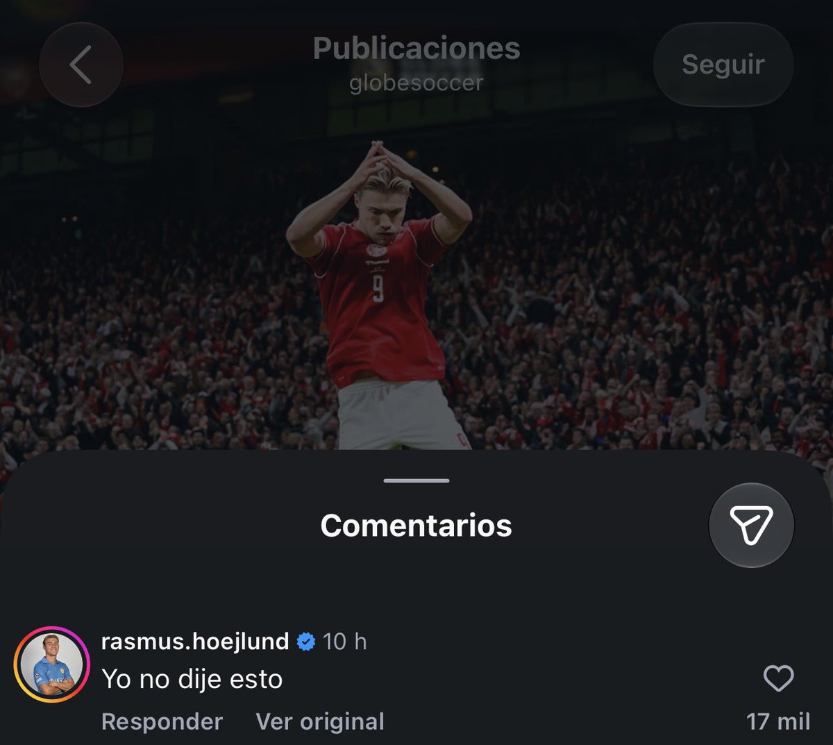 Alexaxfcb's tweet photo. Los Globe Soccer (premios creados por Cristiano Ronaldo y su agente) subieron una supuesta declaración de Rasmus Høelujnd diciendo que su celebración fue en su apoyo, a lo que él desmintió haber dicho eso

Ridículo histórico del bicho, una vez más https://t.co/fvXnScWKQU
