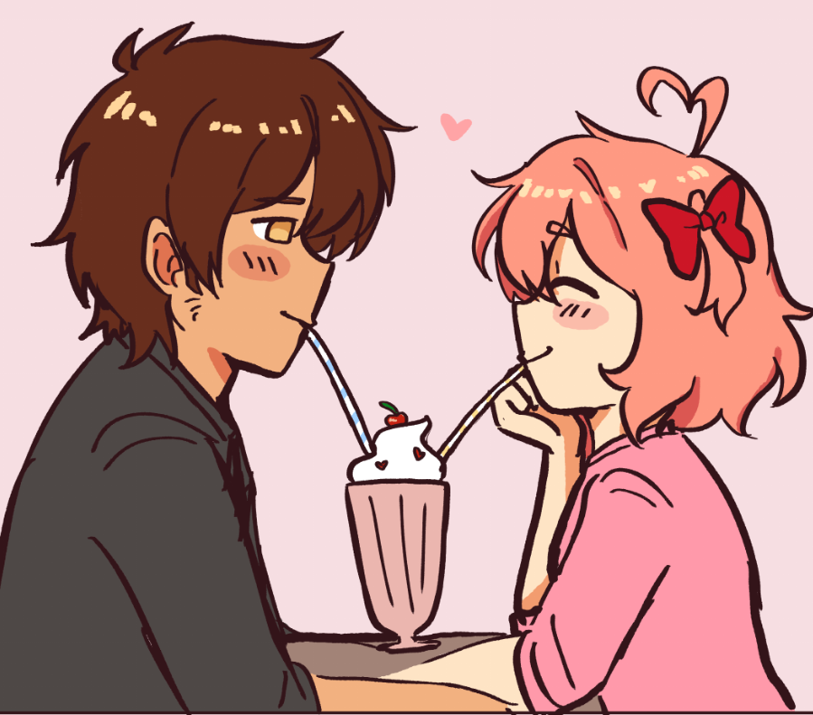 DailyMcSayo's tweet photo. Day 2: Milkshakes #DDLC https://t.co/GuzyHwDFwY