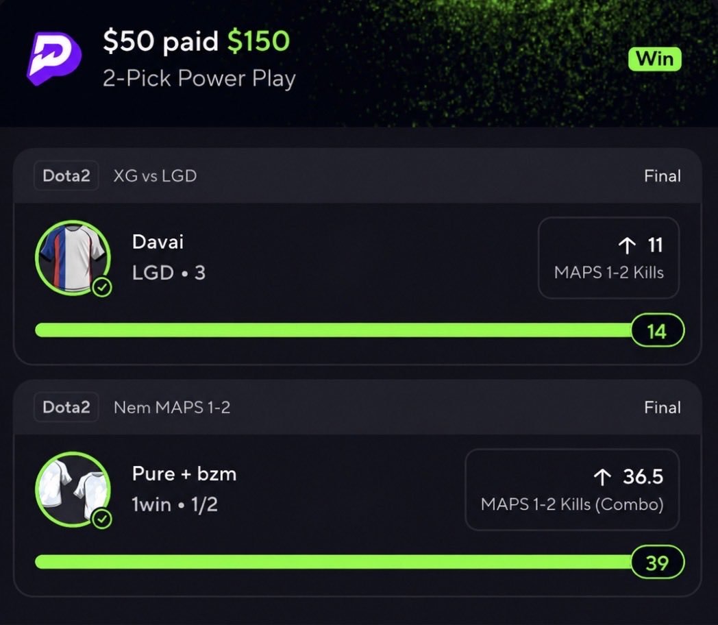 MelissaMeshack's tweet photo. Bangggg 

Let me see those wins ⬇️⬇️

#prizepicks #Dota2 https://t.co/QQigCWniLY