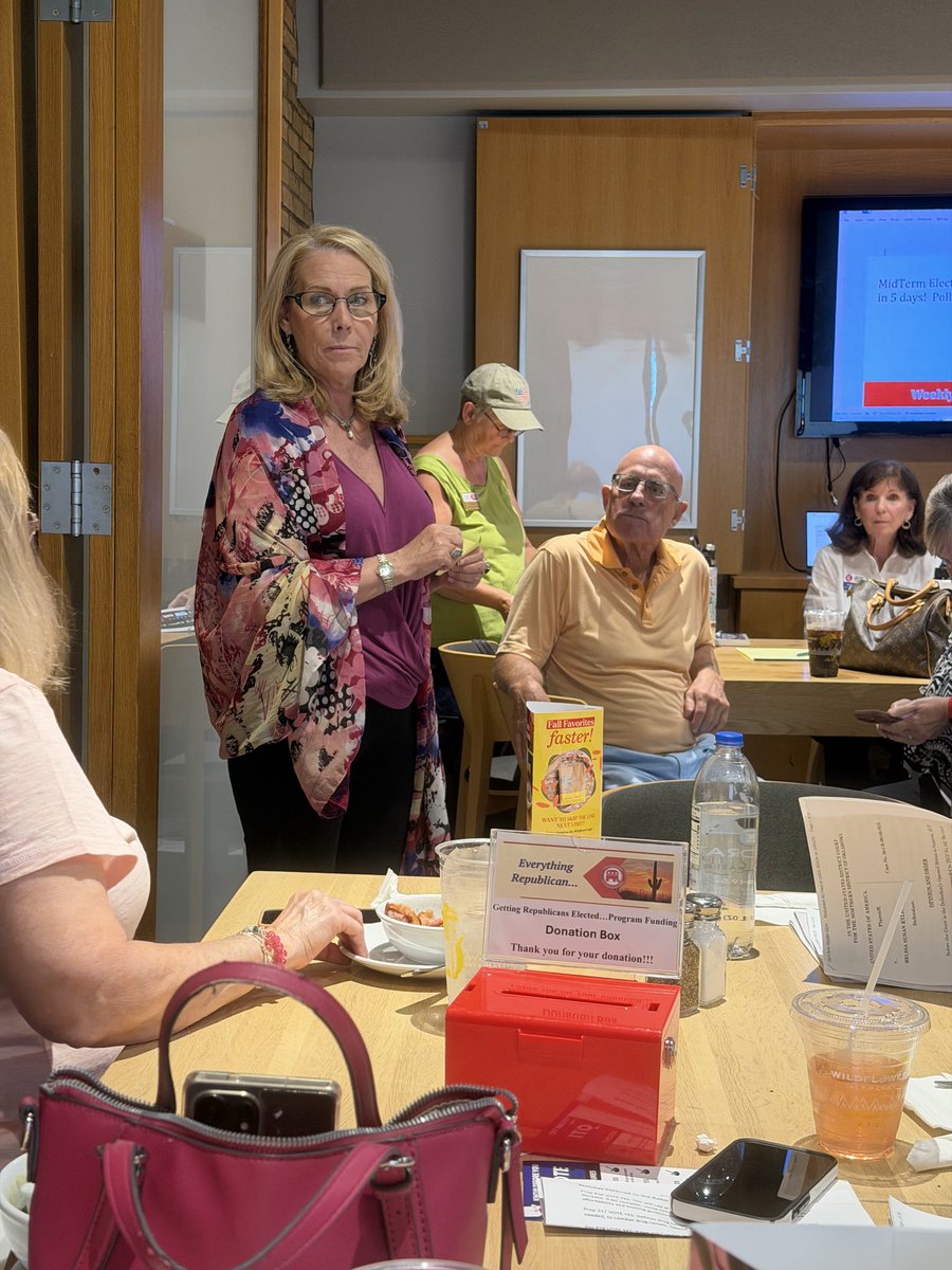 RealLeslieWhite's tweet photo. "Everything Republican" Meeting in #Scottsdale #AZ‼️ Using human agency to get results. 🧨🌵🇺🇸‼️#LD3!  Thanks Candance and Cari for an engaging meeting. https://t.co/itHeWc57IE