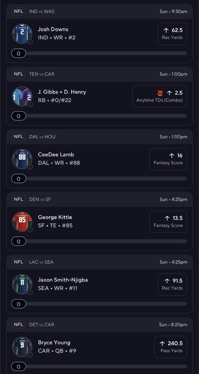 MelissaMeshack's tweet photo. NFL PrizePicks 29x 🏈🔥

Locking in a beautiful early NFL slip for an all day week 4 Sunday sweat starting with the London game and going all the way to SNF! 

https://t.co/FH8dJYdwpI

#Gambling𝕏 #PrizePicks #NFL https://t.co/Q4EwmUusZz