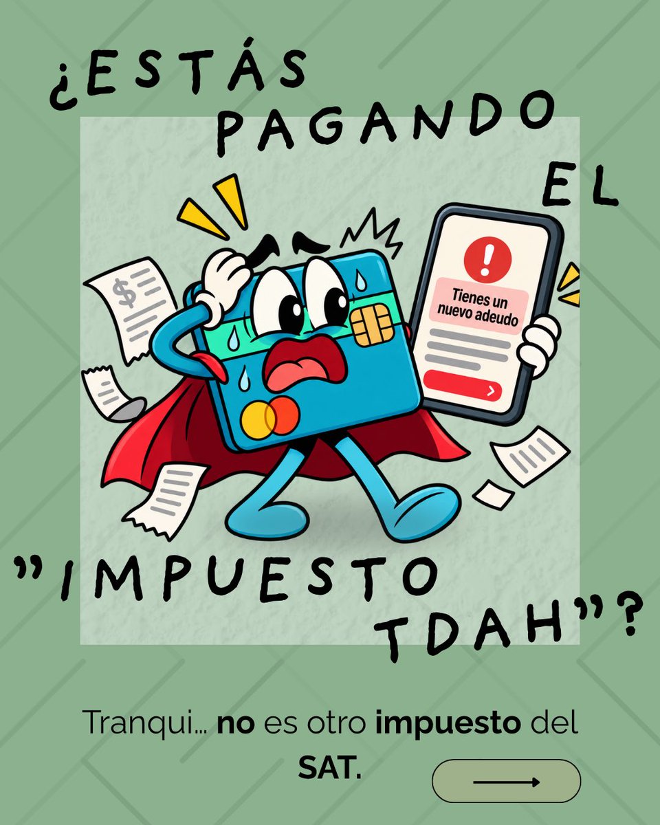 fspt_mx's tweet photo. ¿Pagando el “impuesto TDAH”? 🧠💸
No, no es otro impuesto del SAT 😮💨. Son esos pesitos que se van entre olvidos, recargos, suscripciones y compras repetidas.
La buena: puedes ponerle barreras. 👀
Síguenos y hagamos tus finanzas más sencillas.
#SoyFinanciero #FSPT #FinanzasPersonales #EducacionFinanciera #Dinero #Ahorro #Gastos #GastosHormiga #OrganizacionFinanciera #SaludFinanciera #BienestarFinanciero #HabitosFinancieros #Presupuesto #ControlDeGastos #Finanzas #TipsFinancieros #CulturaFinanciera #InteligenciaFinanciera #TDAH #TDAHAdultos #Neurodivergencia #Pagos #Suscripciones #TarjetaDeCredito #Recargos #AhorraDinero #ManejoDelDinero #FinanzasFaciles #FinanzasMexico #CuidaTuDinero