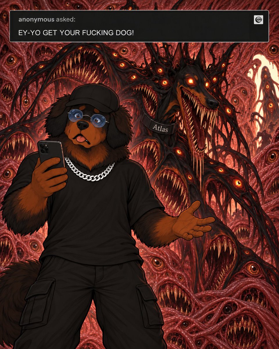 ModDogHQ's tweet photo. ModDog: I think Tumblr has an issue with Atlas.

Y’all are actually pretty chill by comparison.

Which is concerning, because Tumblr apparently keeps seeing something I don’t. https://t.co/dRoZVx4VRh
