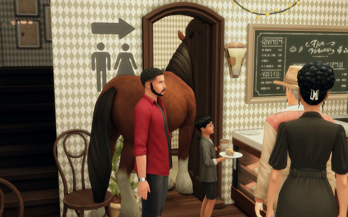 wardenhardass's tweet photo. mfw the horse in my establishment i kept complaining about was joshneku's horse https://t.co/iZCc2MrWds