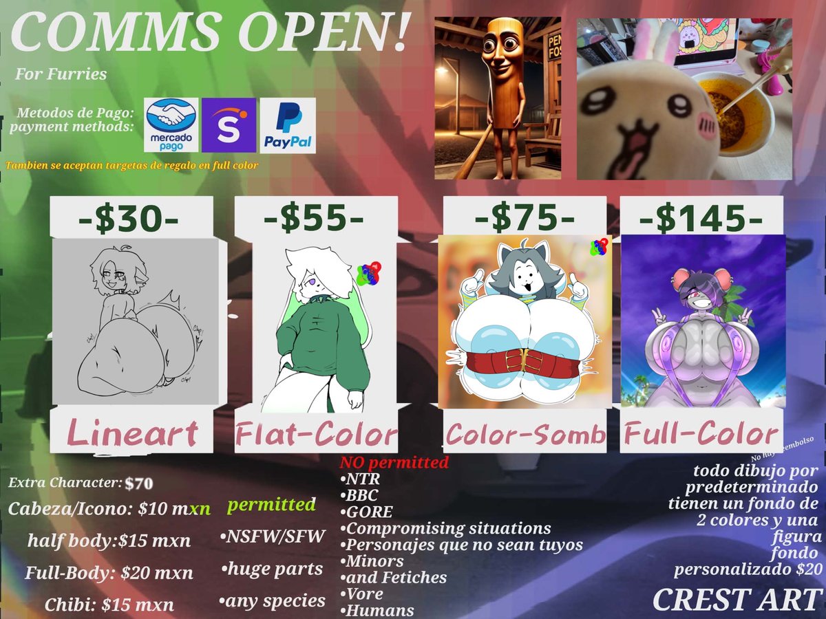Crest_Art_'s tweet photo. Actualizamos un poco
Precios iguales no inflados 📍

Ya tenemos tiempos de espera de 1 y 3 dias para entrega de comms-
Slots ilimitados 
Info Dm Disc: Crespy0273 

(Ya tengo mas tiempo como ya estoy a punto de salir de estudios) https://t.co/OlvNOYjNnC