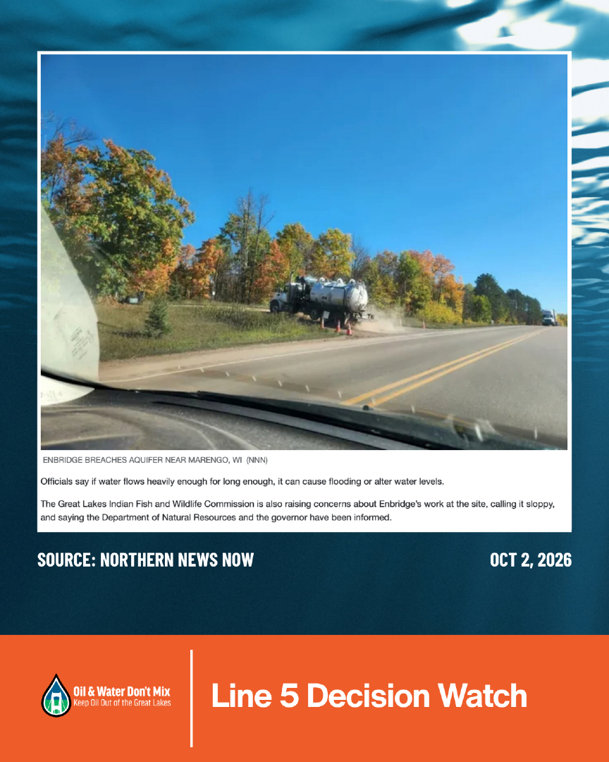 OilWaterDntMix's tweet photo. Enough is enough. Gov. Evers must pull Enbridge's permits. The company clearly doesn't care about safety on the Line 5 reroute project. #ShutDownLine5 https://t.co/2SXJx7floe