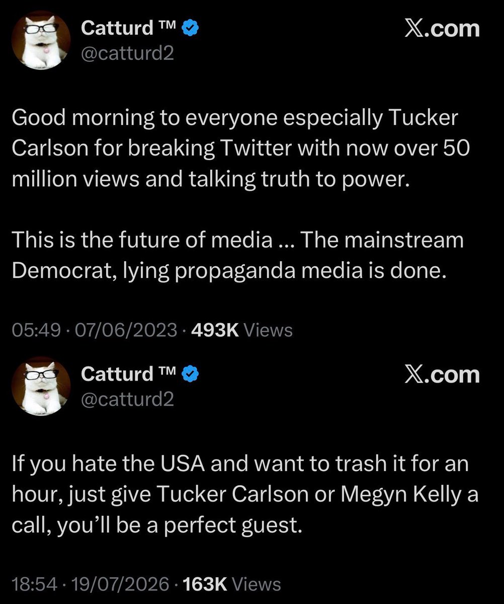 goddek's tweet photo. Nobody dunks on Catturd harder than Catturd from three years ago. https://t.co/U23tYGyEPe