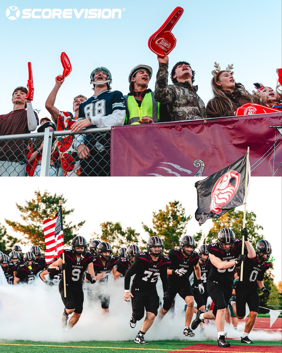 GetScoreVision's tweet photo. Ready for Friday night. ✅

@WaverlyFootbal1 sets the scene for another packed night under the lights. 😤 https://t.co/gFbkdlCVPC