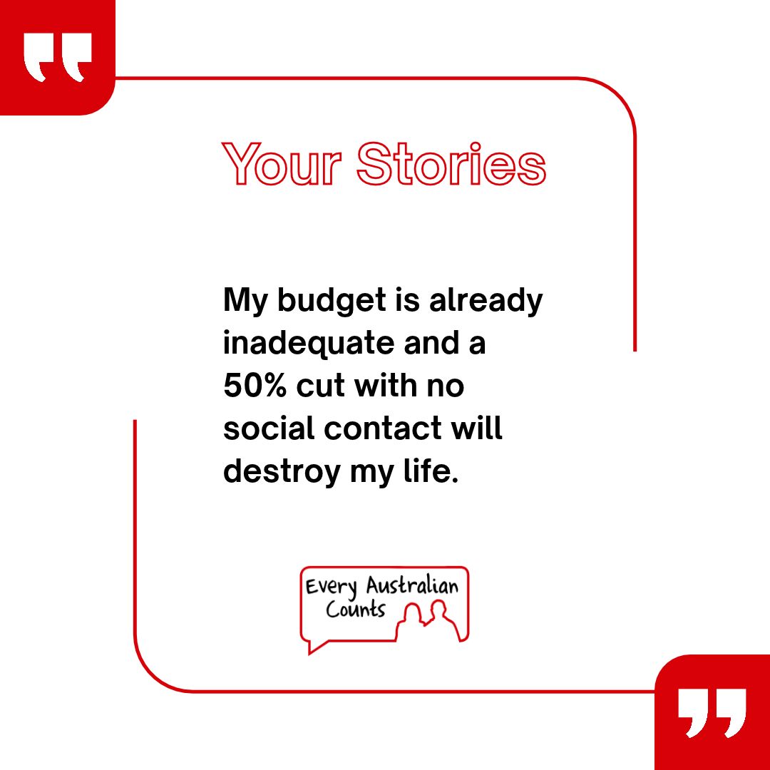 EveryAustralian's tweet photo. “Being deaf and blind, I need help to engage in community.”
Cuts to support can leave people isolated at home and seriously affect their mental health. Community participation is not optional. 
📣 Share your story: https://t.co/SPS6vaV5cc 
Lifeline: 13 11 14 Immediate danger: 000 https://t.co/b63jPrT9Id