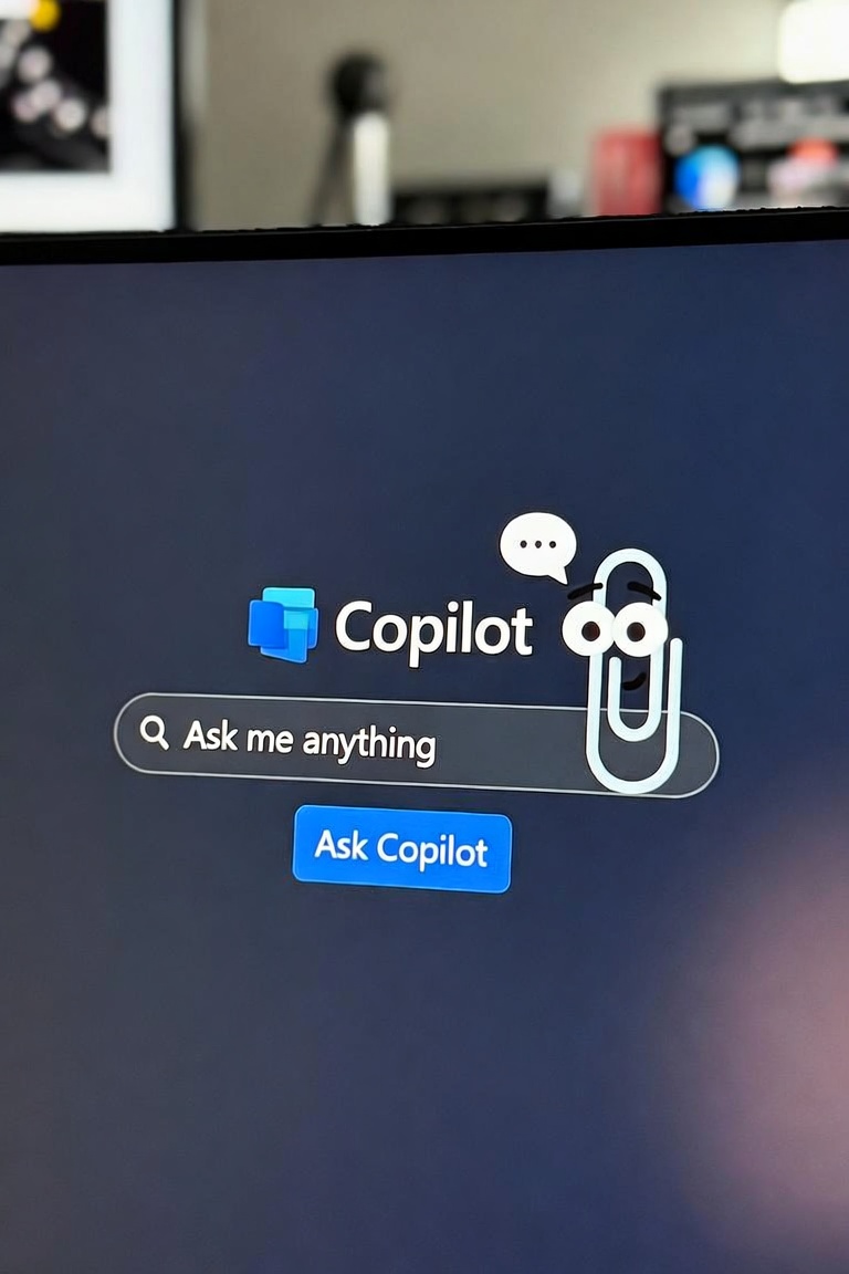 sneakergamesdev's tweet photo. Is Copilot just Clippy reborn? https://t.co/o6V19rfQG7