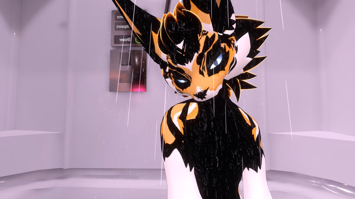 EryzVRC's tweet photo. Whatcha doin in my shower.. 😏 #vrchat #furry #novabeast https://t.co/Kr24fWhIgn