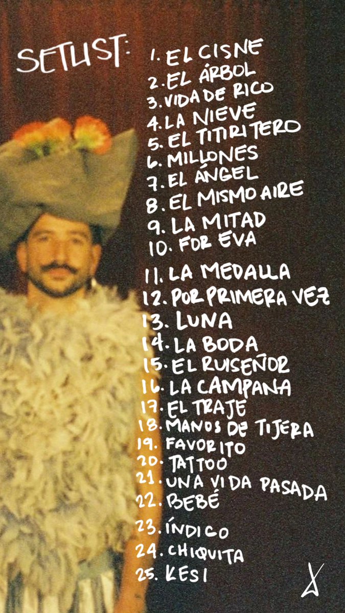 latribuuy's tweet photo. Habemus SETLIST @CamiloMusica 
.
#latribu #camilo https://t.co/YS6jKwOeCV