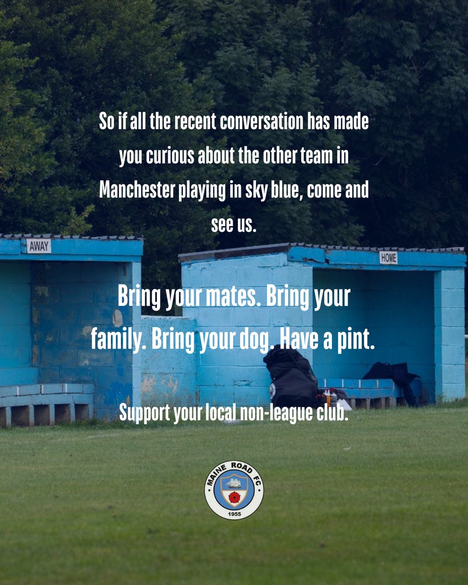 MaineRoadFC's tweet photo. We’ve seen the posts. We’ve read the comments. 👀
A little bit of our history and a reason to come and see us.
Don’t forget PL & EFL season ticket holders get FREE entry with valid photo ID.
Come and find the Road.
#MaineRoadFC #UpTheRoad #NWCFL https://t.co/6xklqtNtXV