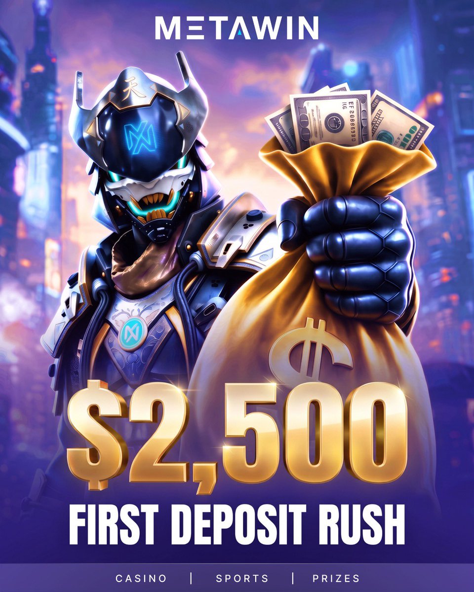 MetaWin's tweet photo. Our $2,500 First Deposit Rush is LIVE!

If you make you a deposit on https://t.co/OWiyBfZRkU for the first time…

You are automatically entered into our brand new $2,500 daily draw.

3 individual winners are selected everyday!

To celebrate, we’re giving $450 to 1 person who QRTs this post with their MW username.