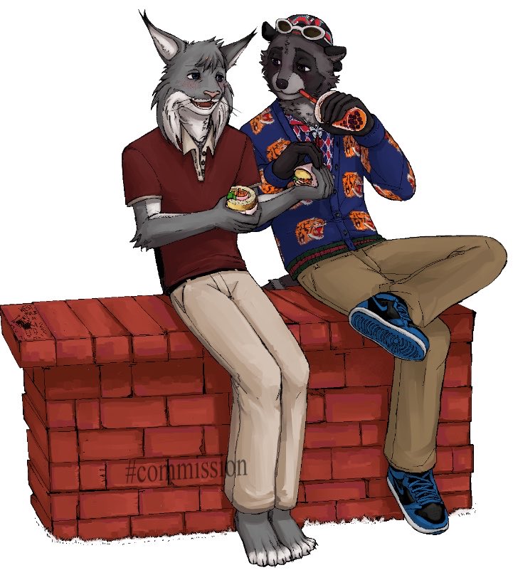 westrulzok's tweet photo. Baby’s First Comm…. Viktor and Tj spending some time together 😊 (for @rascaloons tysm!!!!) 
#furry https://t.co/BL5pnQJkC5