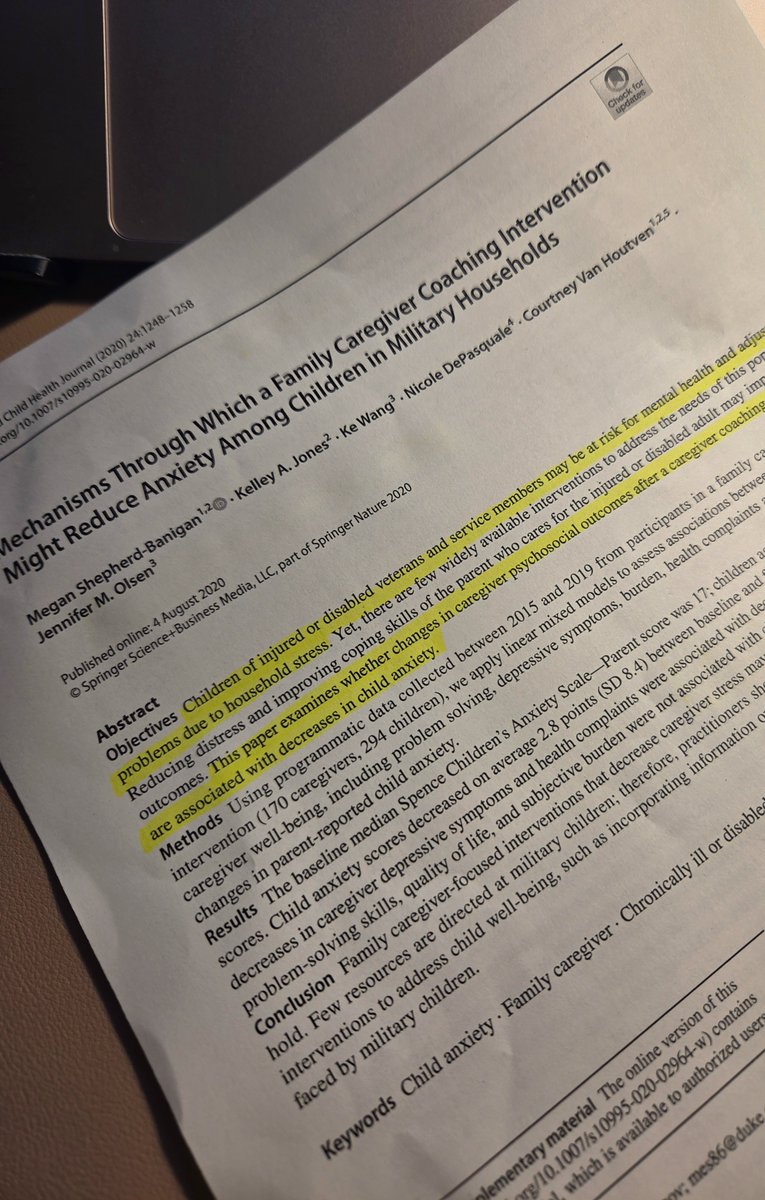 PreciousLesko's tweet photo. When doing research assignments, I always choose topics I'm passionate about.

I've written a paper about the physical and psychological effects of gig work apps and how they work like digital slot machines, creating work addiction. I also wrote about how attachment styles affect workplace performance and group dynamics.

Today, I'm working on a sociology assignment where I discuss how paid public healthcare duties are often passed onto unpaid family caregivers, and how that affects the entire household. I decided to focus on this study to my support my argument. Anything involving children is a tough read. I'm on page two of 11 and there have been some tears. 

​#UnpaidCaregivers ​#MilitaryFamilyLife #CaregiverBurnout ​#HealthSociology ​#CaregiverSupport