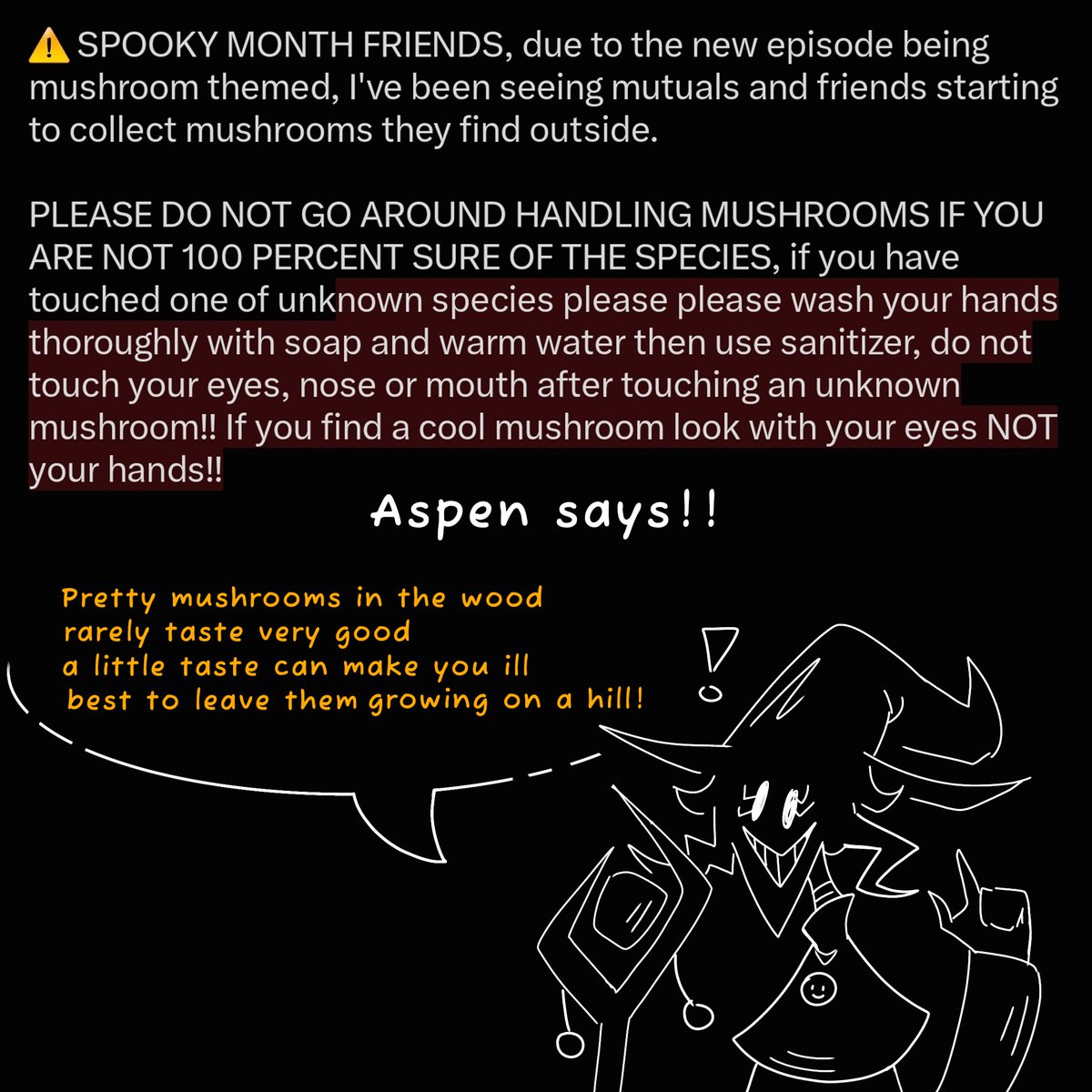 lazy_k9_art's tweet photo. Spooky Month fandom, please read!! ⚠️ https://t.co/imZTtaXEXK