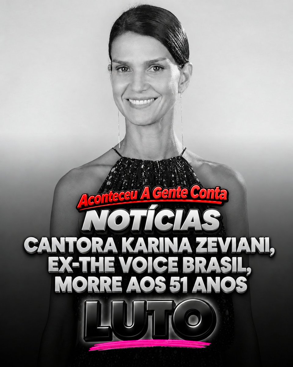 A_A_GConta's tweet photo. Morre aos 51 anos Karina Zeviani ex The Voice Brasil
A cantora e compositora Karina Zeviani morreu nesta quinta-feira (1), aos 51 anos, vítima de um câncer. #luto #karinazeviani https://t.co/PdoSbIU9S9