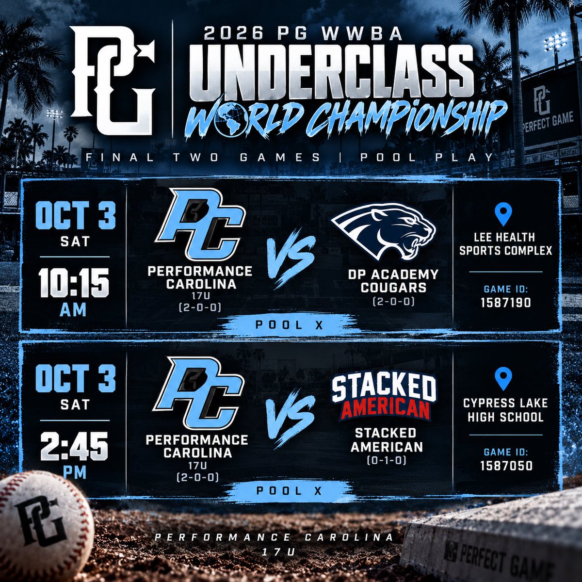 stone_johnsonn's tweet photo. My final updated schedule is below ⬇️ 

⚾️ Stone Johnson - 2028 MIF/3B/RHP
🦾 5’10 170
🎓 3.9 Unweighted GPA
📍 Charlotte, NC | @diamondcougs 
💣 101 Max EV
⚡️ 6.8 60 yd dash

#uncommitted2028 | @FlatgroundBats | @DirtBroUSA | @ehull49 | @80Grade | @Performance_X2 https://t.co/WMG81rtibh