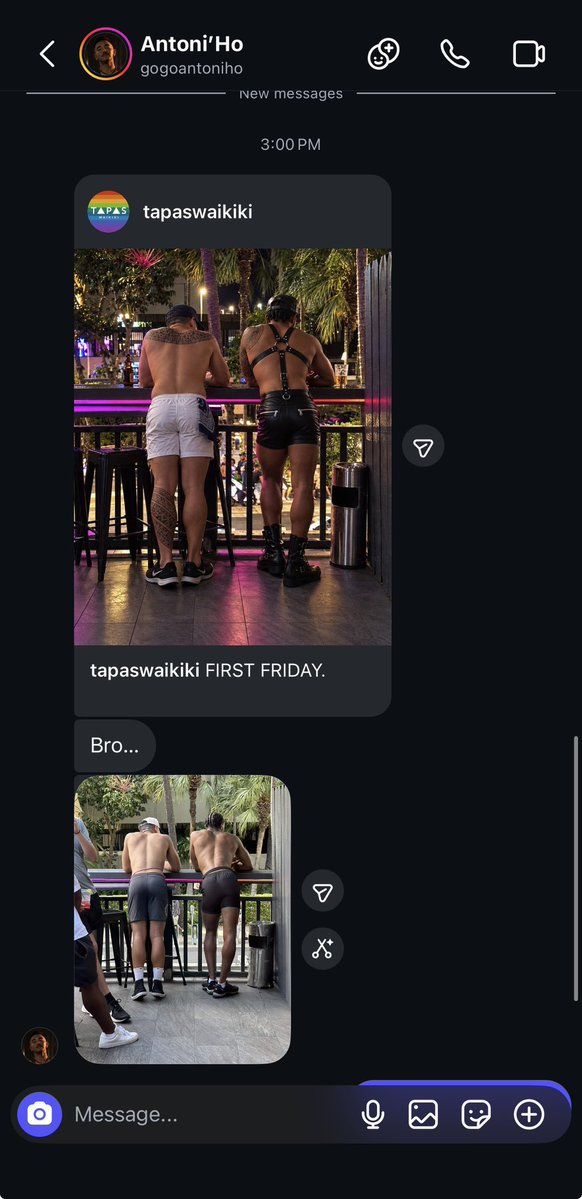 izztastic's tweet photo. Not the local gay bar taking a photo of my friend and I and having AI change it to promote an event 💀 https://t.co/OIjwUsiPfn