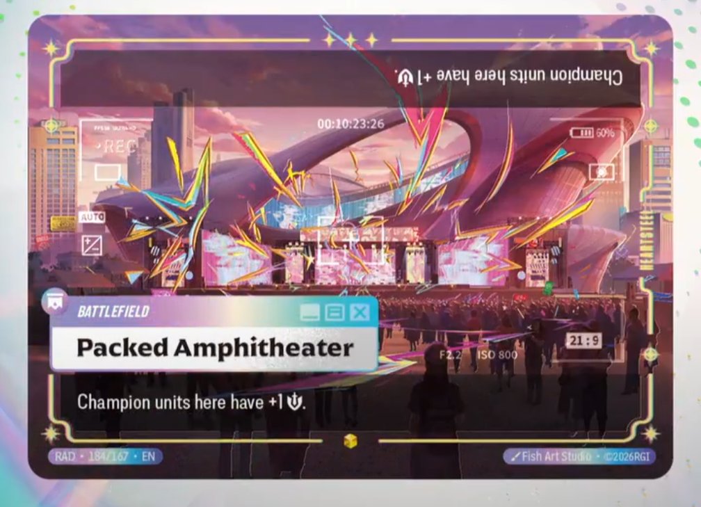 RiftboundReport's tweet photo. ‼️ Riftbound Ultimate Rarity Card Reveal ‼️

Packed Amphitheatre has been revealed as the second Ultimate rarity card in Riftbound!

As mentioned in the article, this Ultimate rarity card will be harder to find that the Ultimate Baron Nashor from Unleashed.

#RBRadiance https://t.co/ktWoWkBnVc