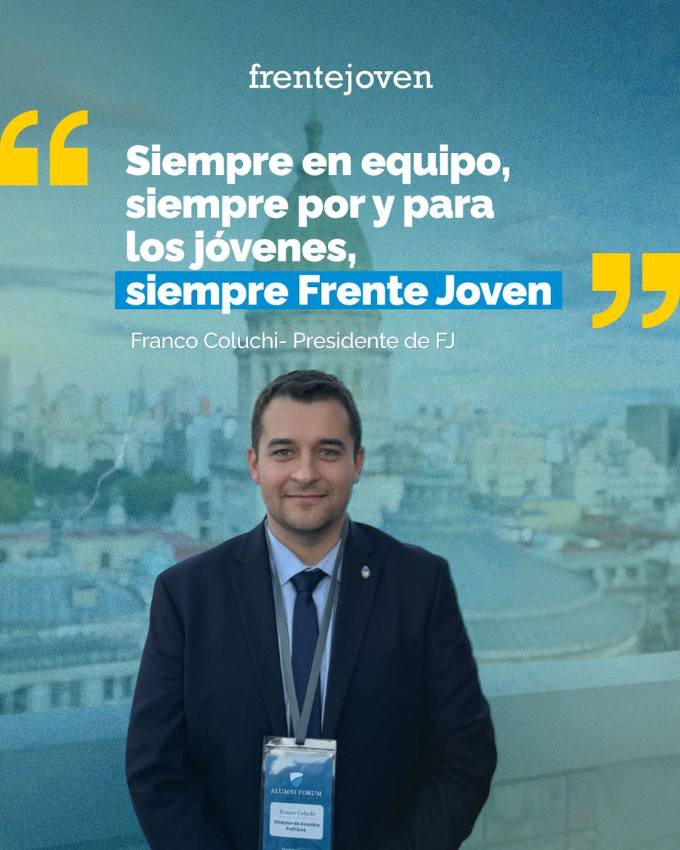 FrenteJovenAR's tweet photo. Una nueva etapa comienza en Frente Joven 🚀

Franco Colucci asumió como nuevo Presidente de nuestra organización, renovando el desafío de seguir creciendo, formando jóvenes y trabajando por una sociedad más digna. https://t.co/nvnnkJaHZp