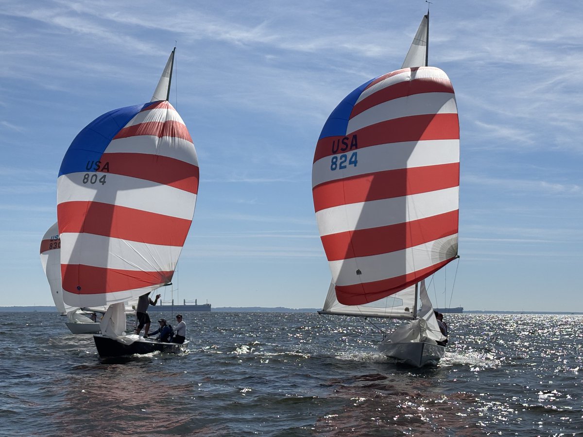 SolingClass's tweet photo. BRA 73 come back on a fantastic sailing day at the Chesapeake bay, 4 races concluded more to read at: https://t.co/E2bQ82WTaK https://t.co/HDMo5osYOz
