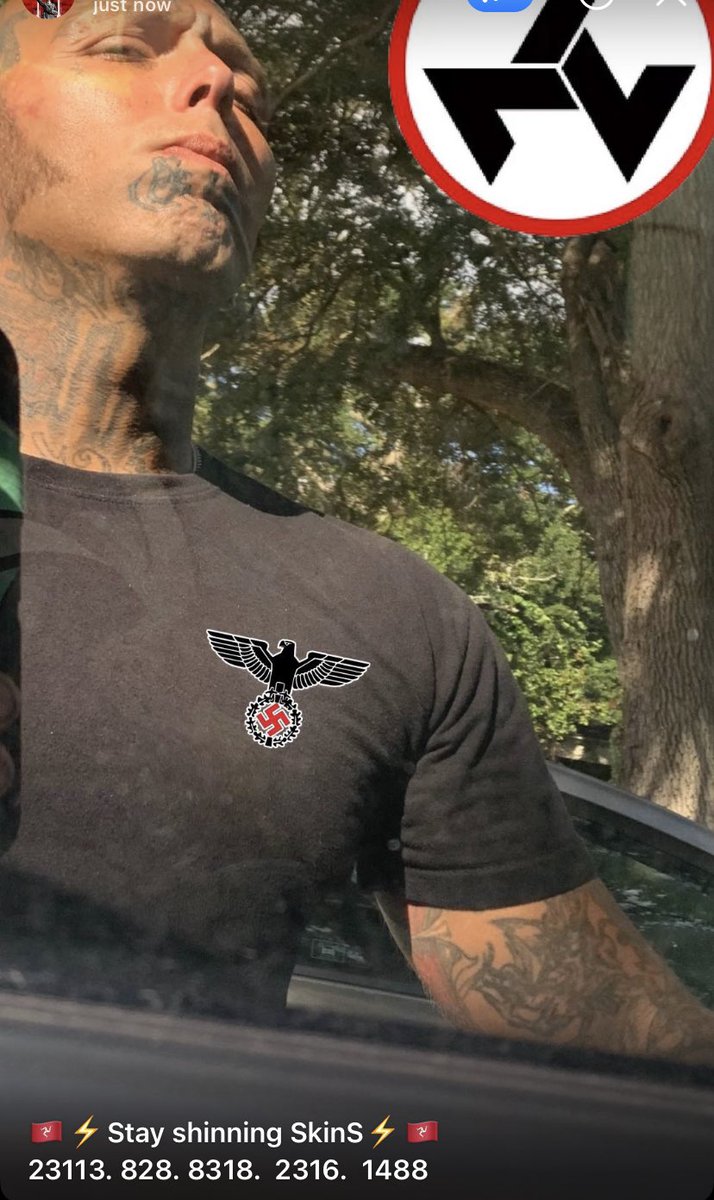 Built4Konflikt's tweet photo. Moving the fuck out of any nigger crossing paths …I’m starting to see results in my training ..Aryan Science Experiment full gooooo…#whiteman #blacksun #natsoc #florida #skin #tattoo #pensacola https://t.co/MNdmj9uVJf