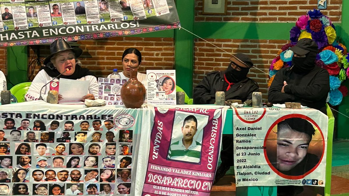radiopozol's tweet photo. El Espacio de Conciencia y Memoria invita al conversatorio: 
Gira por la vida, capítulo México: Encuentro con Madres Buscadoras

Con la participación de:
-Comisión Sexta Zapatista
-Palabras de madres buscadoras
-Carla Zamora Lomelí
-Luis Hernández Navarro

https://t.co/g3HMN92aMh https://t.co/vFo1y4gvad