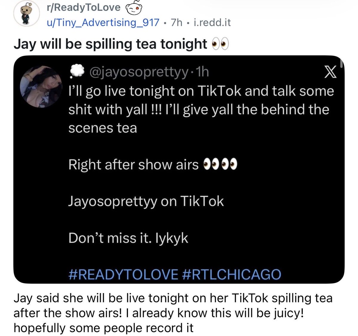 Shortni07's tweet photo. @lexiwilltell Now she’s talking about going live on TikTok https://t.co/tIJ9bzKYVn