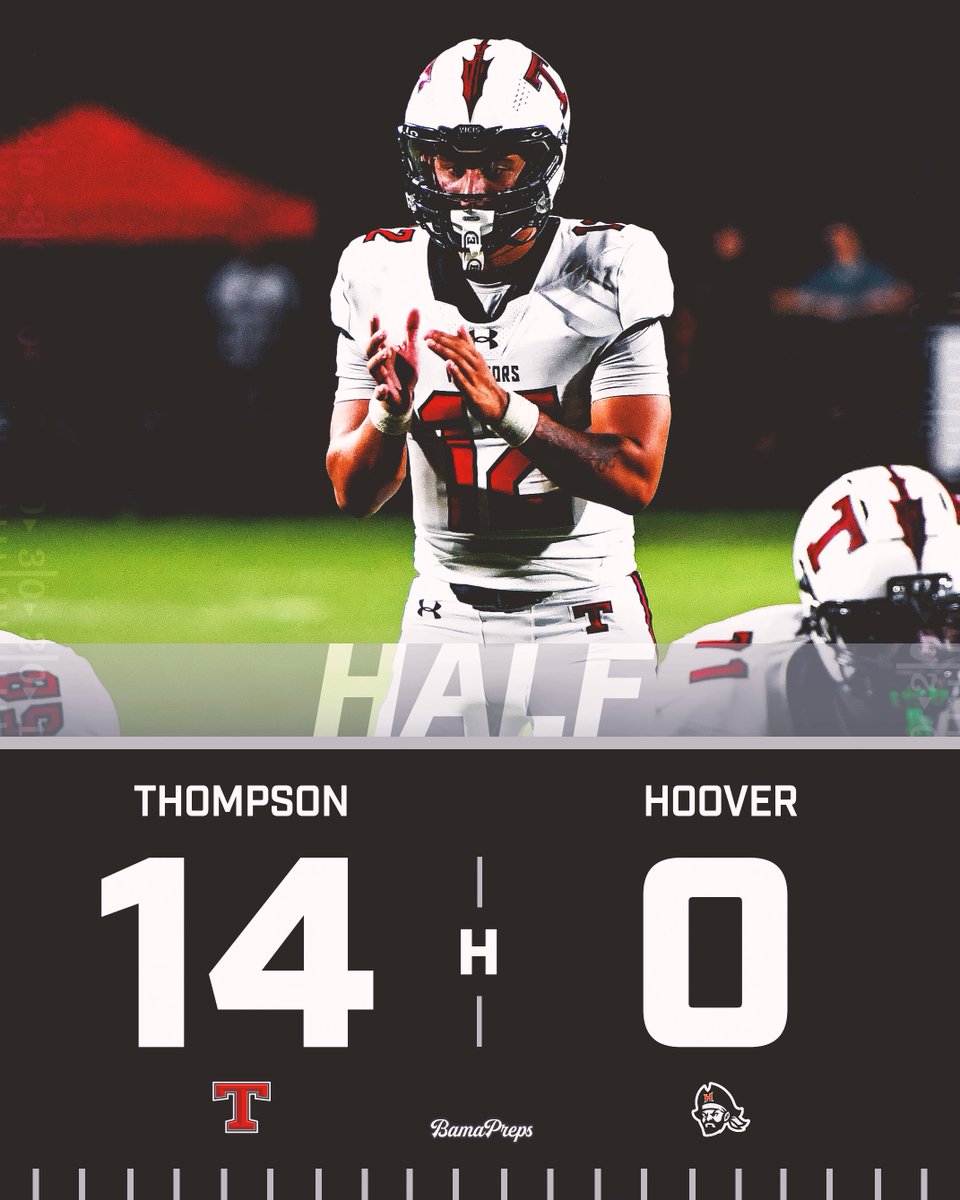 BamaPrepsFB's tweet photo. Warriors up two scores at half https://t.co/OejE0U4OpO