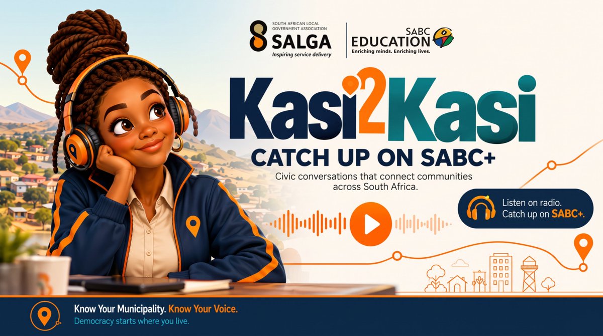 SABCEducation's tweet photo. 𝐌𝐢𝐬𝐬𝐞𝐝 𝐭𝐡𝐞 𝐜𝐨𝐧𝐯𝐞𝐫𝐬𝐚𝐭𝐢𝐨𝐧?
Distance shouldn’t silence communities. Catch up on Democracy Across Distance to explore ways to participate in local planning and decision-making.
Listen on SABC+. https://t.co/NXqJJa3TNP
#DemocracyAcrossDistance #SALGA https://t.co/WAi7ebMdgm