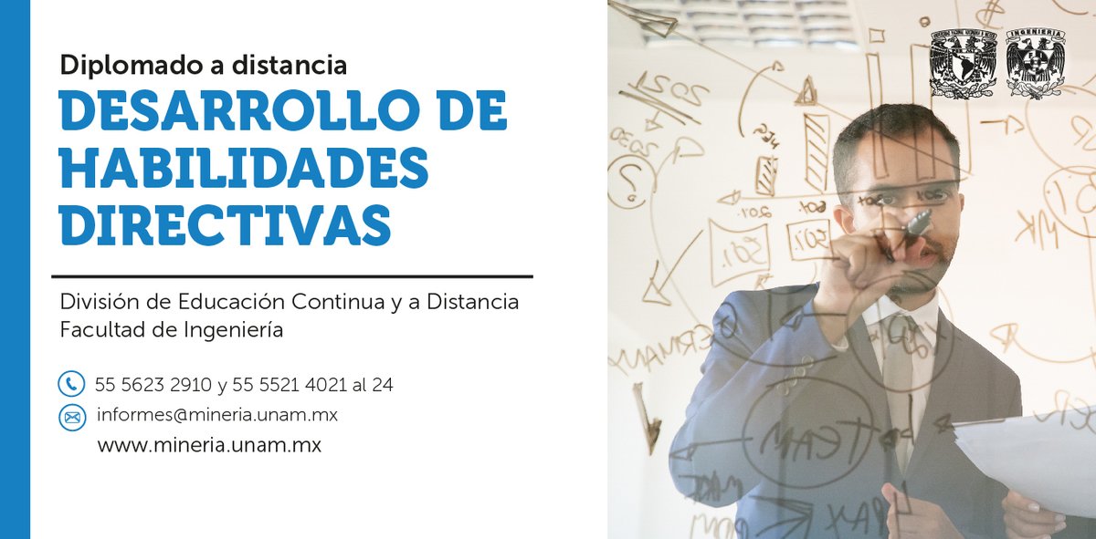 MineriaUNAM's tweet photo. Logra un crecimiento y desarrollo profesional utilizando las principales habilidades directivas y humanas.
📆 Inicio 16 de octubre
💻 Modalidad a distancia
💡 Temario, precio y registro en: https://t.co/awYviRsuHE
.
.
#HabilidadesDirectivas https://t.co/aGF509sFZm