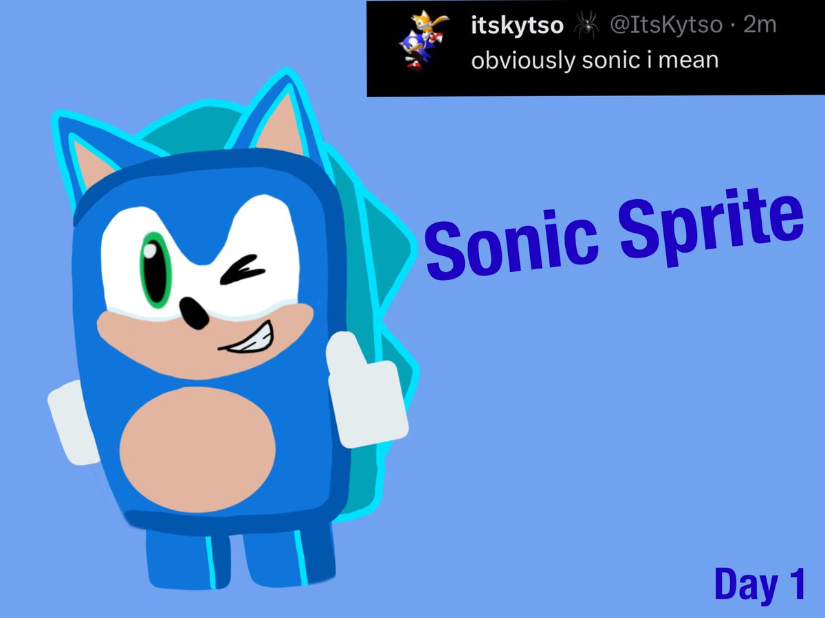 Sonic_X_Fort's tweet photo. DAY 1 OF DAILY SPRITE DRAWINGS

Today’s sprite is the sonic sprite! suggested by @ItsKytso https://t.co/f6eB8pZpMw