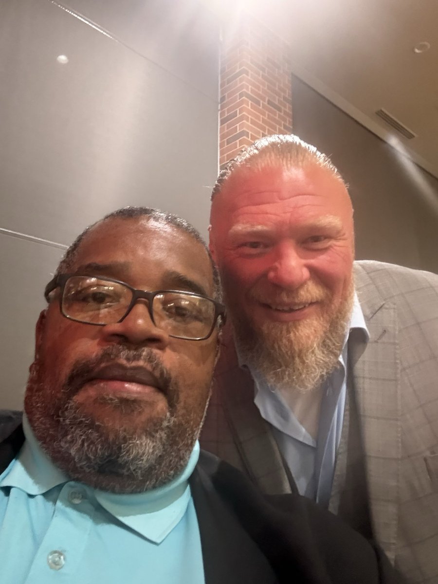 MNFBDEV's tweet photo. Brock Lesnar was also a part of the Hall of Fame class.  The big difference between us is I wrestled in the Nationals. He WON THE NATIONALS!

HATS OFF TO THEE! https://t.co/DsxNNy4nfB