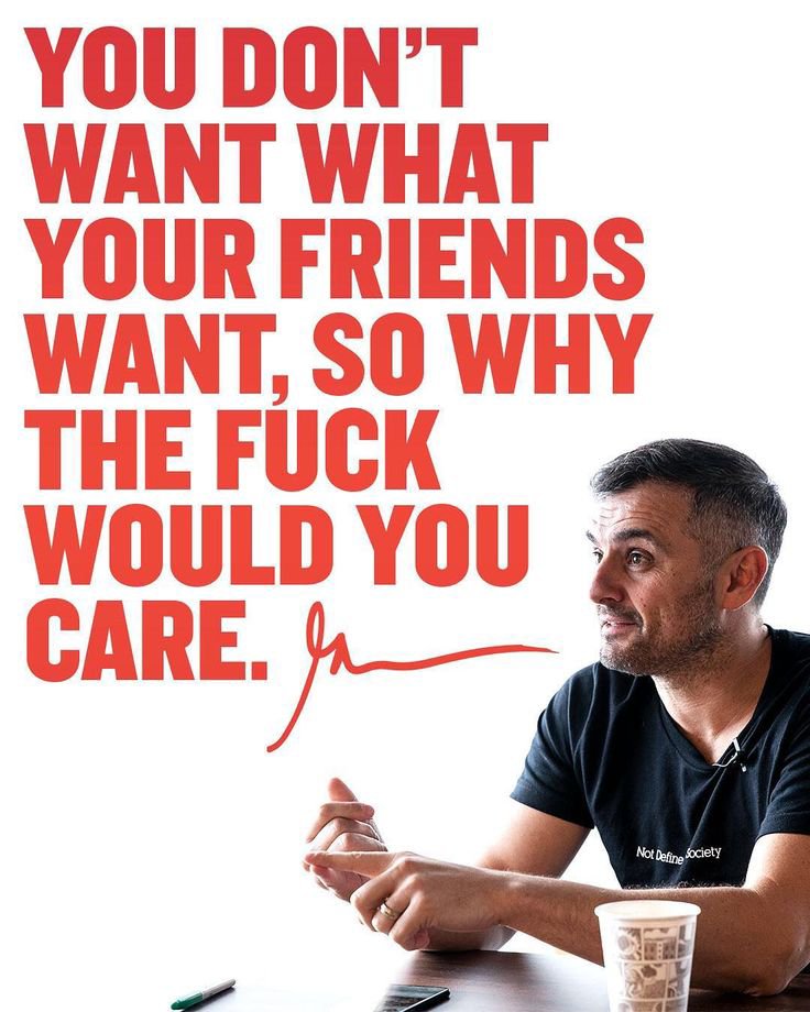 AndrewKing89143's tweet photo. Stop comparing your life to everyone else's.

Your friends might want money, fame, success, or a comfortable life. But that doesn't mean you have to want the same things.

Your life, your dreams, your definition of success.

It's easy to follow the crowd because we're afraid of being different. But you'll never build a life that feels like yours if you're always trying to impress everyone else.