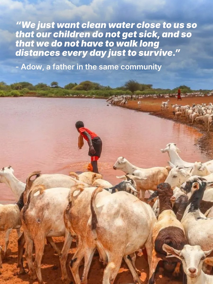 UNOCHA's tweet photo. For Habiba, the promise of clean water means everything.

After seven years without safe water, support from the #Kenya Humanitarian Fund is helping @WorldVisionKE rehabilitate boreholes across 21 communities, bringing clean water closer to families.

➡️ https://t.co/a3qWWg5C9k https://t.co/SAP1ZGEgGW