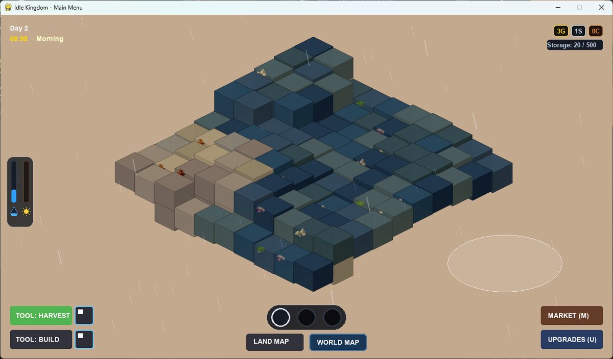 nholdorf's tweet photo. Biomes working properly as they should. Now for the vegetation rework before moving back to a detail pass on my tiles.
#ProgressReport #DevLog
#IdleKingdom
#MysticalMenagerieMedia
#Indiedev #Gamedev #GameDesign #Steamgame #Pygame #WIP https://t.co/RNxOTljDqo