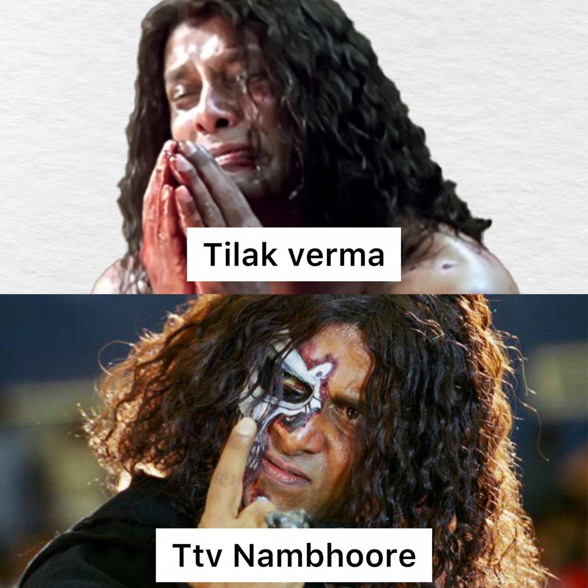 sagarcasm's tweet photo. Ambi vs Aparichit https://t.co/ohvHaRYFET