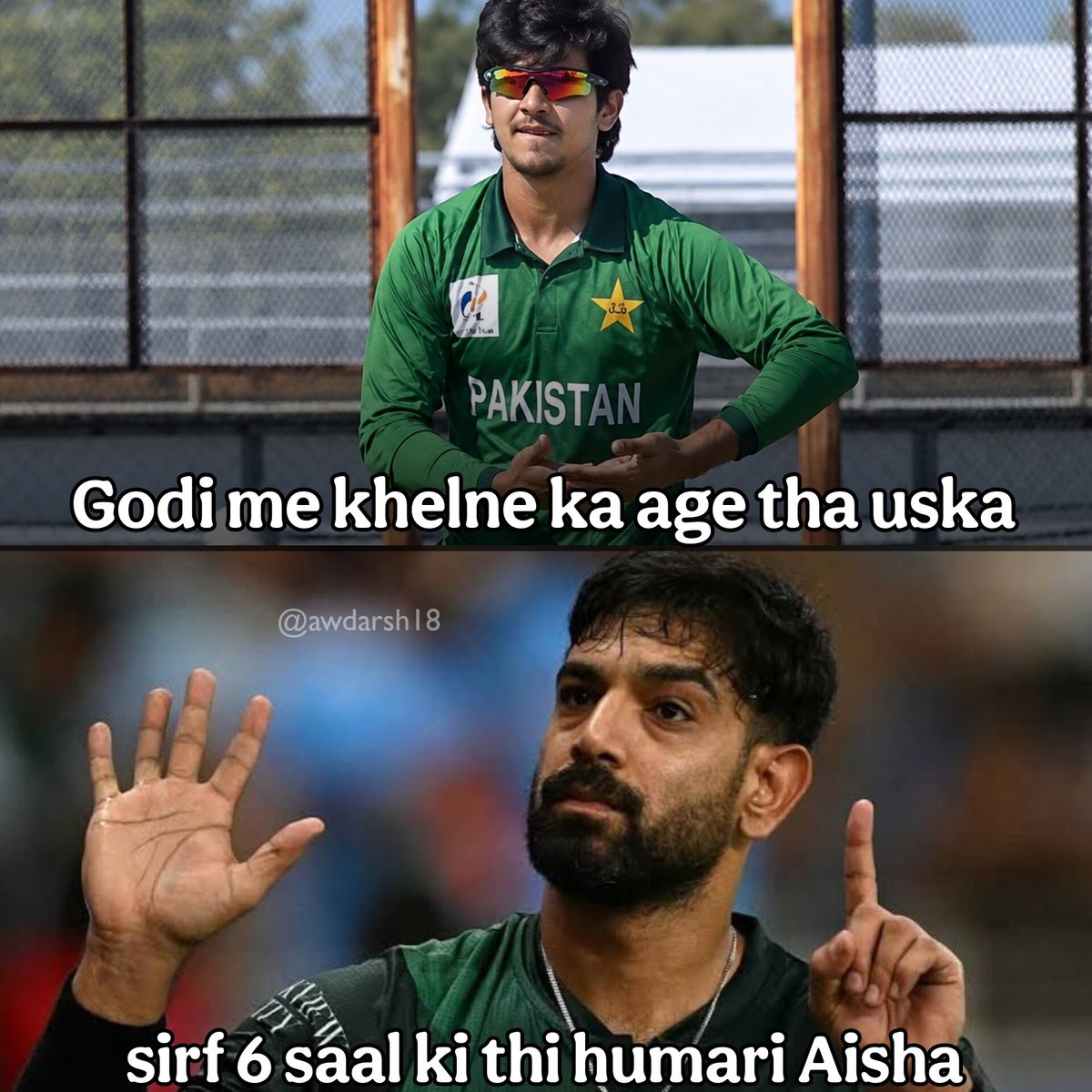 Awdarsh18's tweet photo. Pakistani cricketers like Saim Ayub and Haris Rauf always reminds the world about their roots ❤️. https://t.co/wfyYlU4cuY