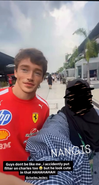 55loaf's tweet photo. SOMEONE ACCIDENTALLY PUT FILTER ON CHARLES LECLERC 😭😭😭😭😭😭😭 https://t.co/P3R09TXKBl