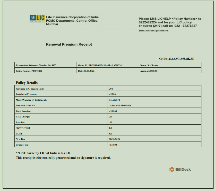 urankitsahu92's tweet photo. @LICIndiaForever I accidentally paid the premium twice for Policy No. 727070484 via Amazon Pay. Amazon has confirmed both transactions were successfully settled and advised me to contact LIC. However, I am still receiving premium due notifications. Kindly verify and clarify. #LIC https://t.co/1nfbuuHKIu