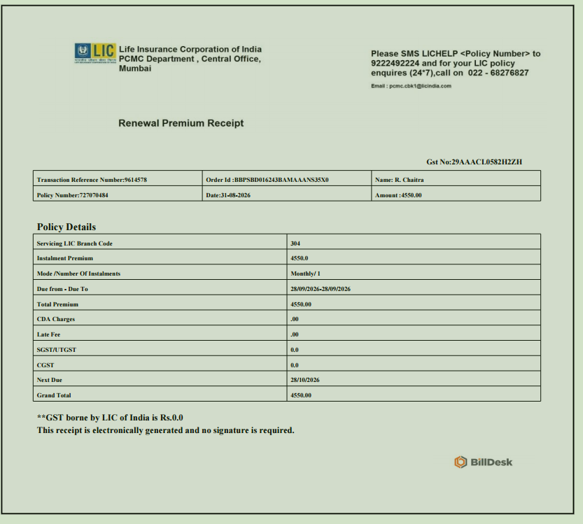 urankitsahu92's tweet photo. @LICIndiaForever I accidentally paid the premium twice for Policy No. 727070484 via Amazon Pay. Amazon has confirmed both transactions were successfully settled and advised me to contact LIC. However, I am still receiving premium due notifications. Kindly verify and clarify. #LIC https://t.co/1nfbuuHKIu